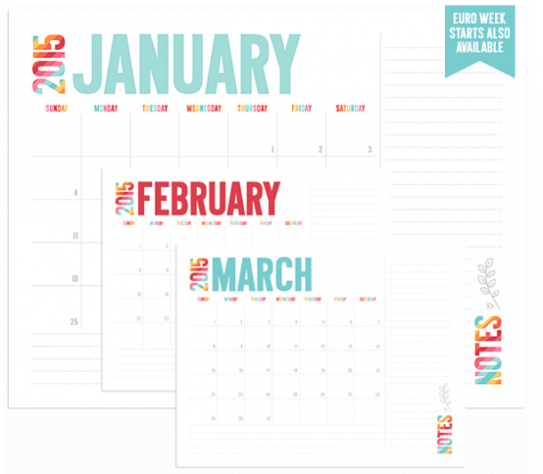 kalendarz kolorowy 2015