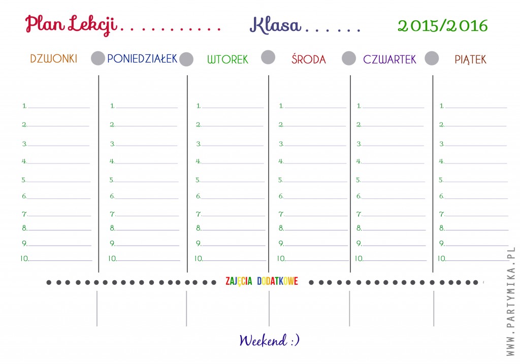 Tosinkowo Pl 2016 Wydrukowania Plan Lekcji podobasie.net